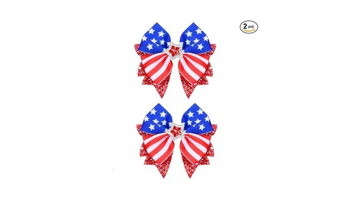 4th Of July Hair Bows Patriotic Hair Accessories For Girls