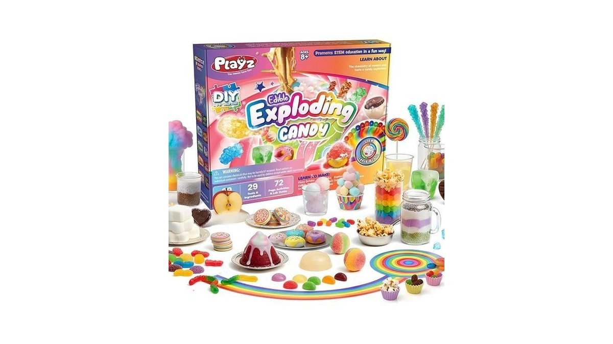 Playz Edible Exploding Candy Making Science Kit For Kids Ages