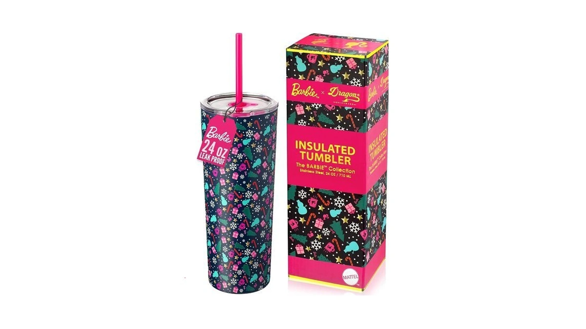 Dragon Glassware X Barbie 24 Oz Insulated Stainless Steel Tumbler