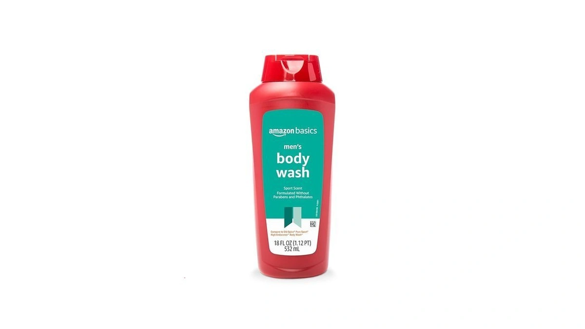 Amazon Basics Men's Body Wash, Sport Scent, Paraben And Phthalate