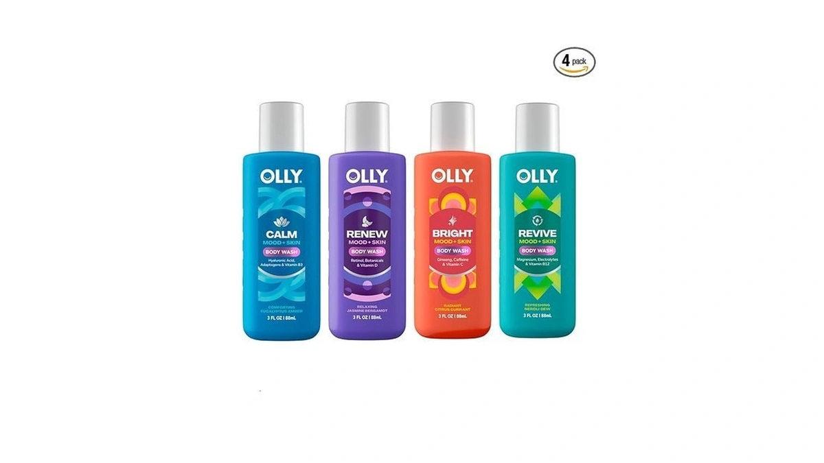 Olly Body Wash Mixed Pack 4 Count To Restore Skin