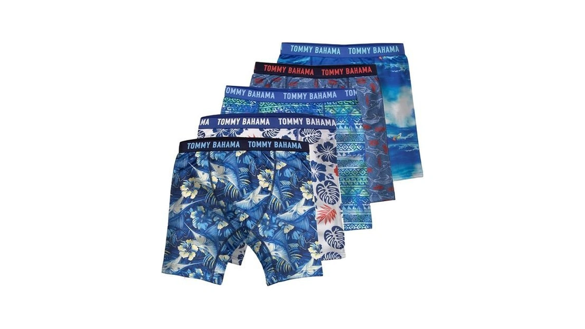 Tommy Bahama Boy's 5-pack Athletic Compression Shorts - Soft, Tag