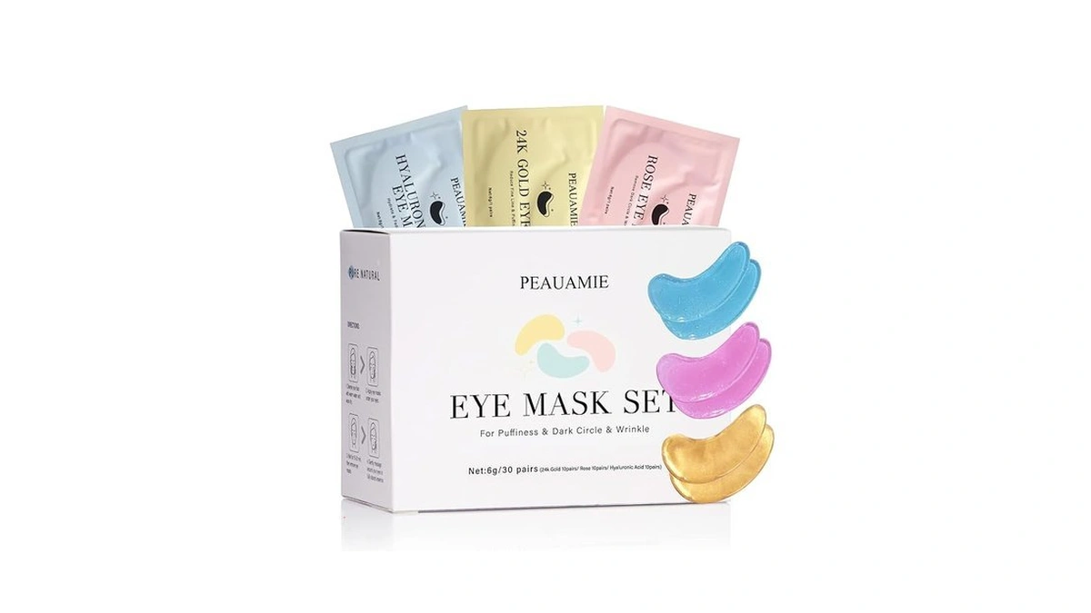 Peauamie Under Eye Patches Gold And Hyaluronic Acid For Puffy