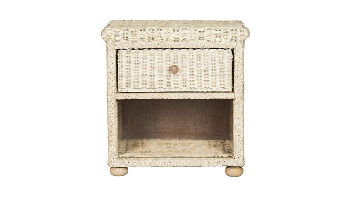 Safavieh Home Collection - Adira Natural White Wash Wicker 1-drawer