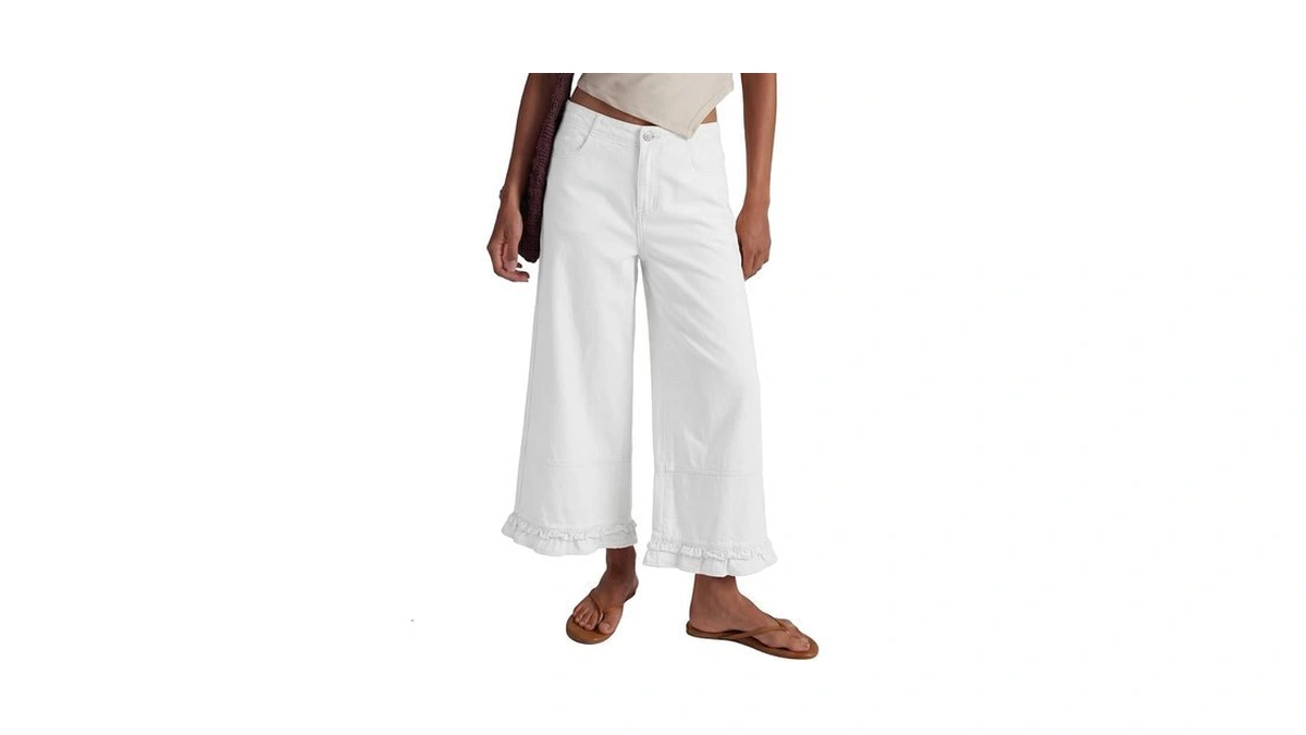 Evaless Wide Leg Jeans For Women 2026 Trendy Mid-rise Cropped