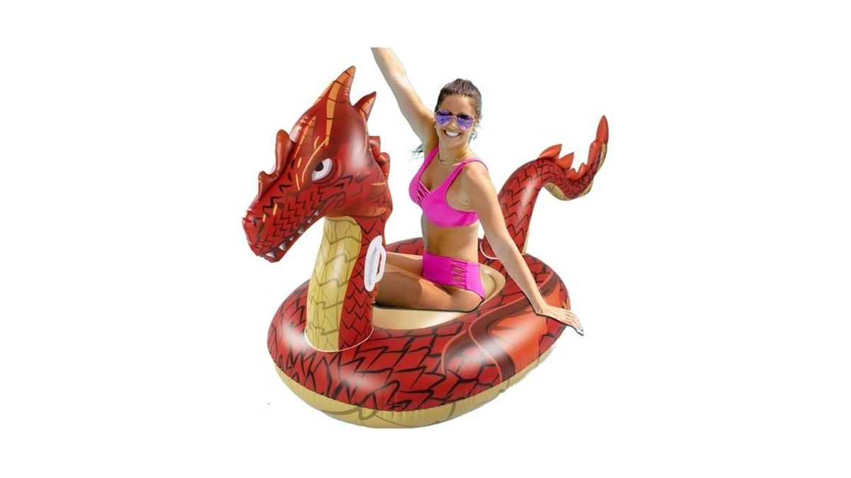 Monsoon [dragon] Inflatable Pool Floats For Adults Large Ride-on Swimming