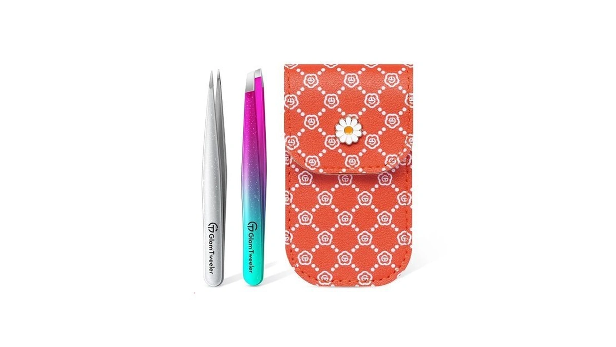 Expert Slant And Point Tip Tweezer Set With Exclusive Travel
