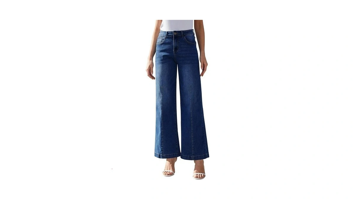 Yewfirm Wide Leg Jeans Woman Stretch Bell Bottom Jeans Women