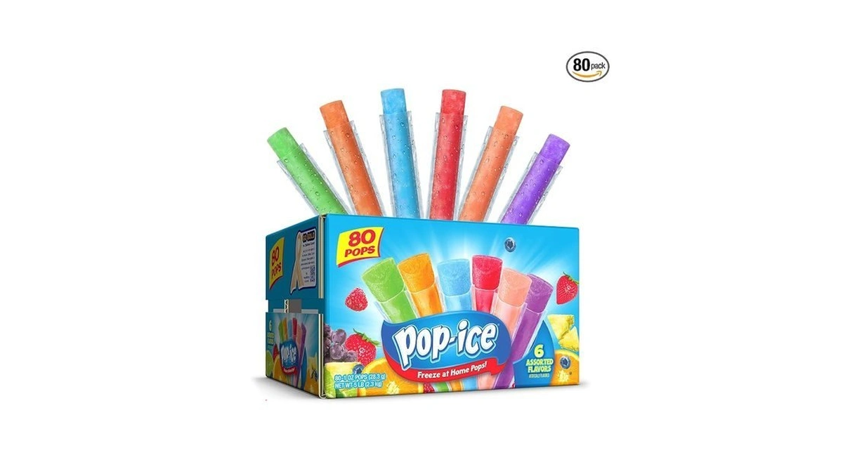 Pop Ice Popsicle Variety Pack Of 1 Oz Freezer Bars,