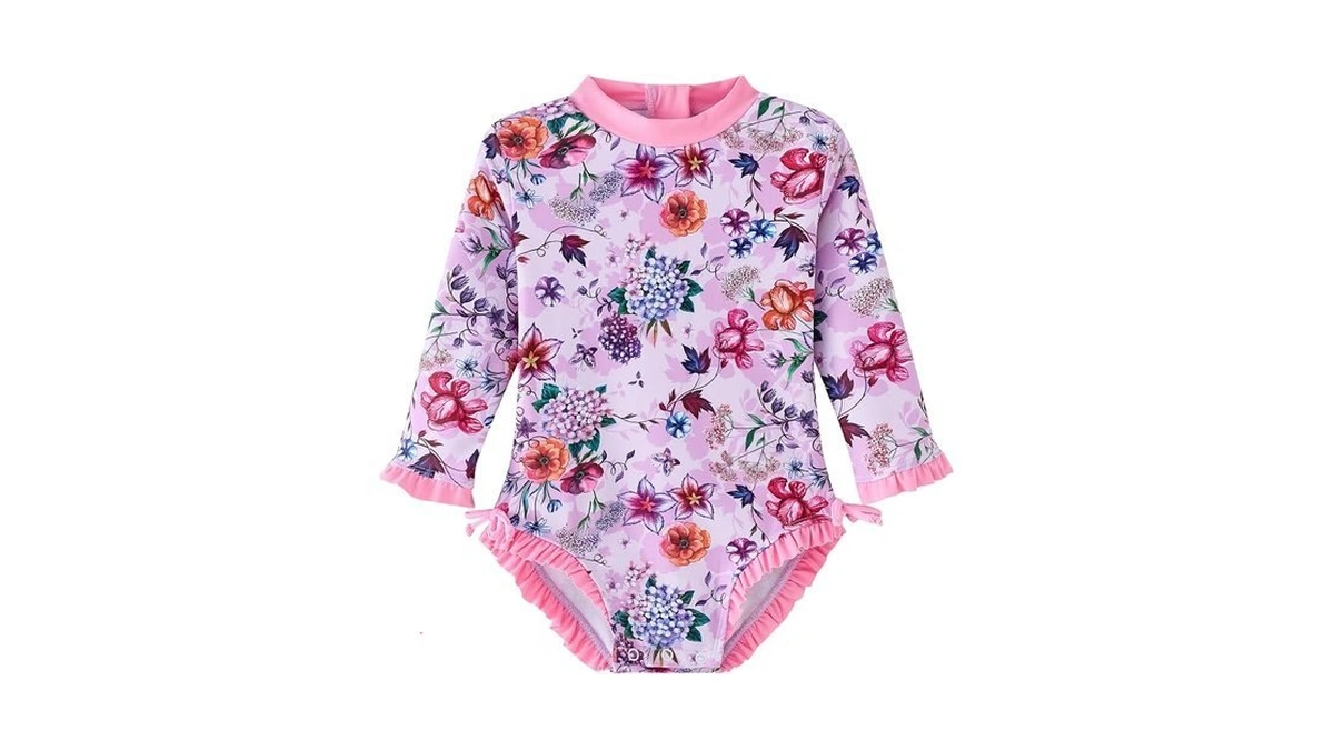 Umelok Baby Girl Rashguard Swimsuit Infant Rash Guard Swimwear Upf