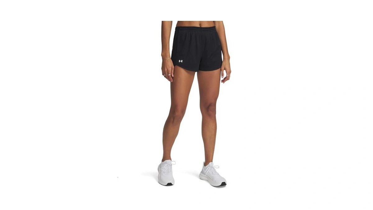 Under Armour Womens Tech Play Up Mesh Shorts, (001) Black