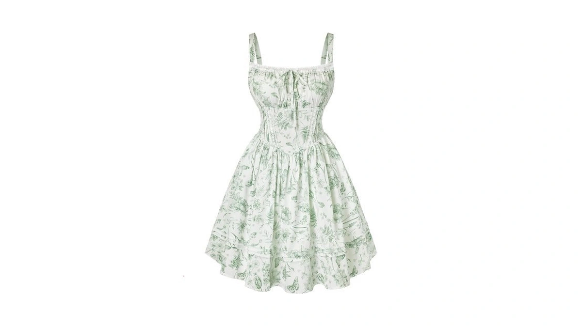 Scarlet Darkness Floral Corset Dress Summer Mini Dresses For Women
