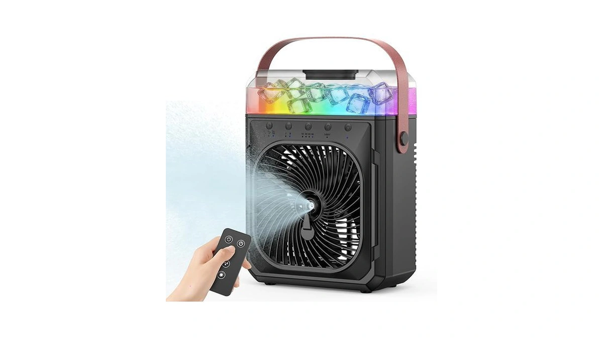 Rechargeable Misting Fan Portable【max 40h Runtime】,desk Cooling Air Conditioner Fan