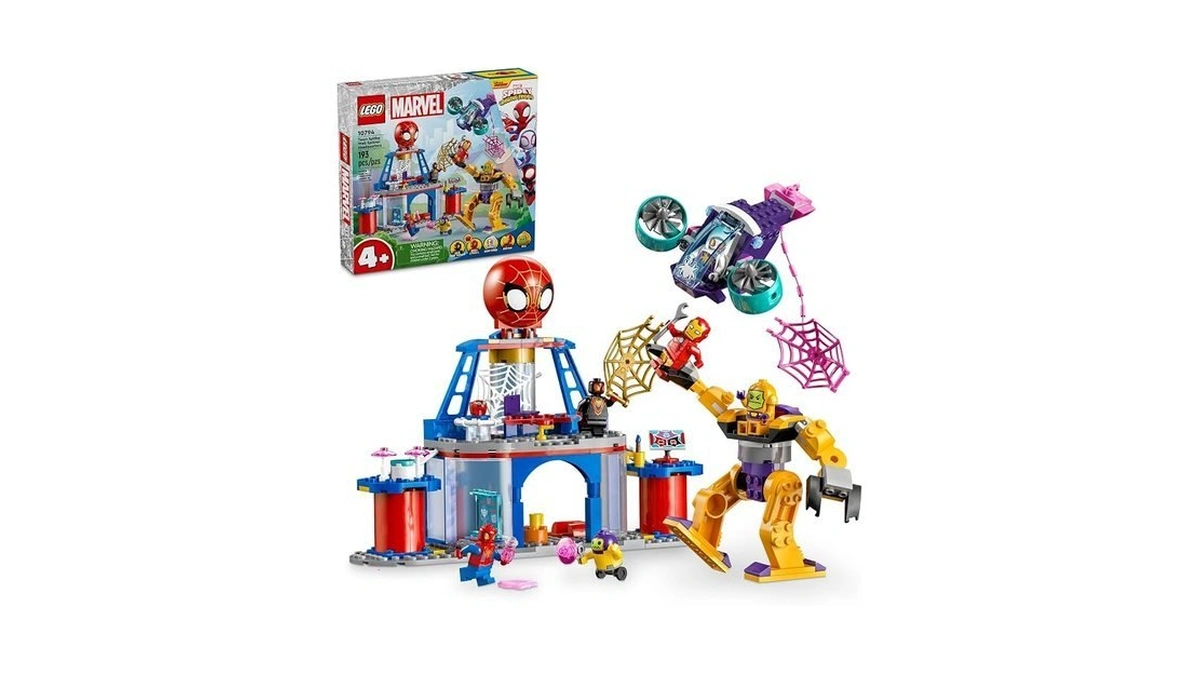 Lego Marvel Team Spidey Web Spinner Headquarters Building Toy -