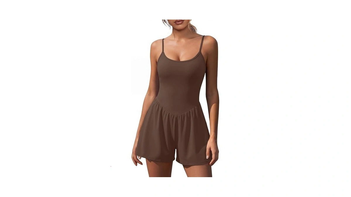 Niashot Summer Rompers For Women With Shorts Adjustable Spaghetti Strap