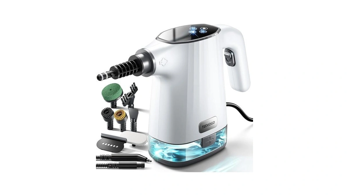 Teevogo Handheld Steam Cleaner, 3s Fast Heat Pressurized Steam Cleaner,