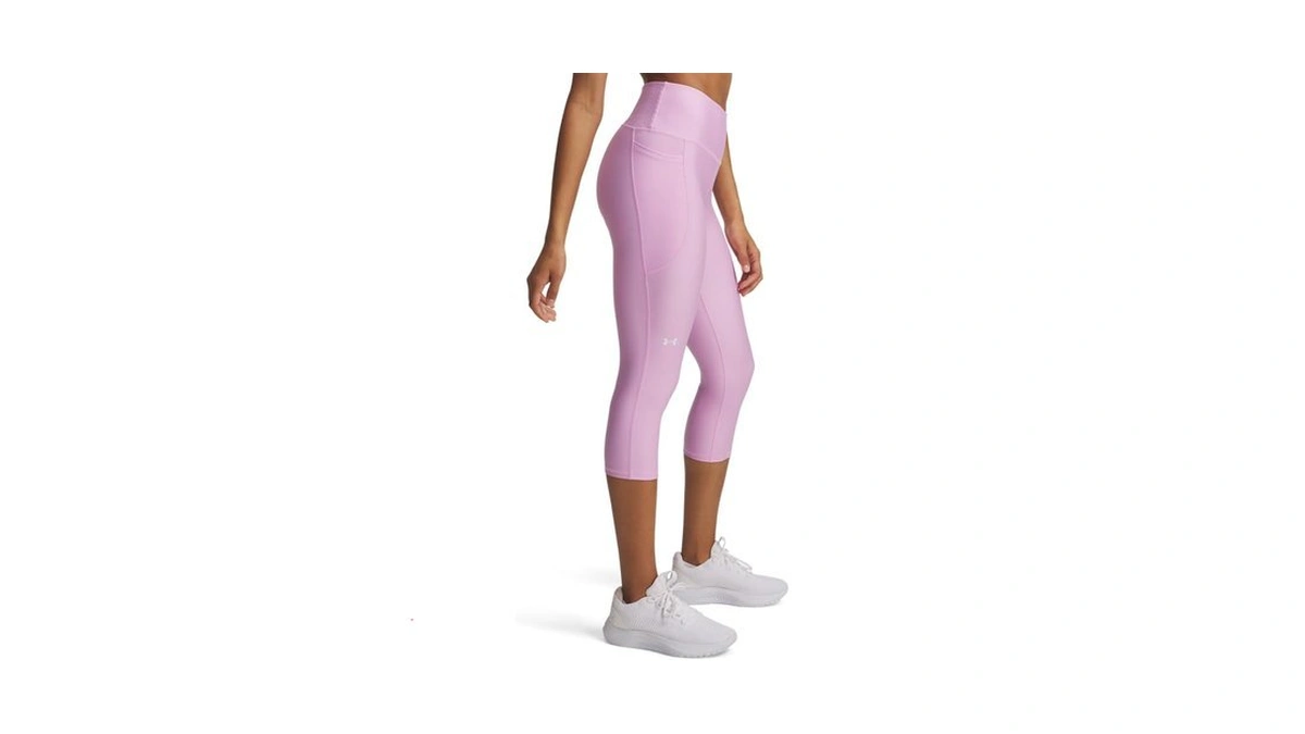 Under Armour Women's Tech High Rise Capri Leggings, (670) Pink