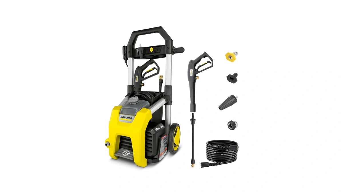 Kärcher Pressure Washer K1700, Ceta Certified, 3 Spray Nozzles, Detergent