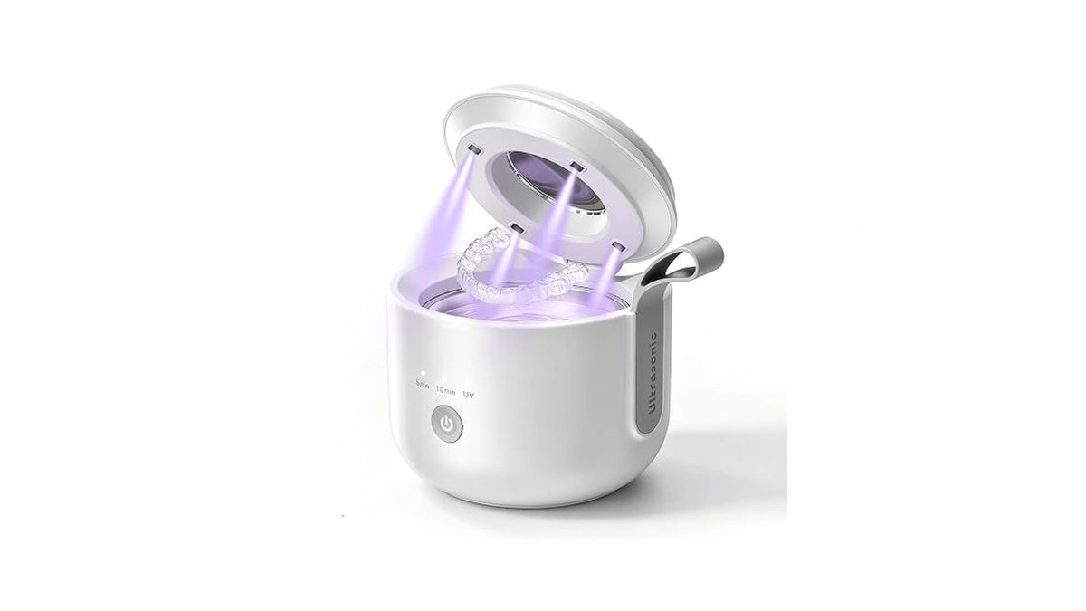 Kunphy Portable Retainer Cleaner, Plug-in Ultrasonic Cleaning Machine For Home