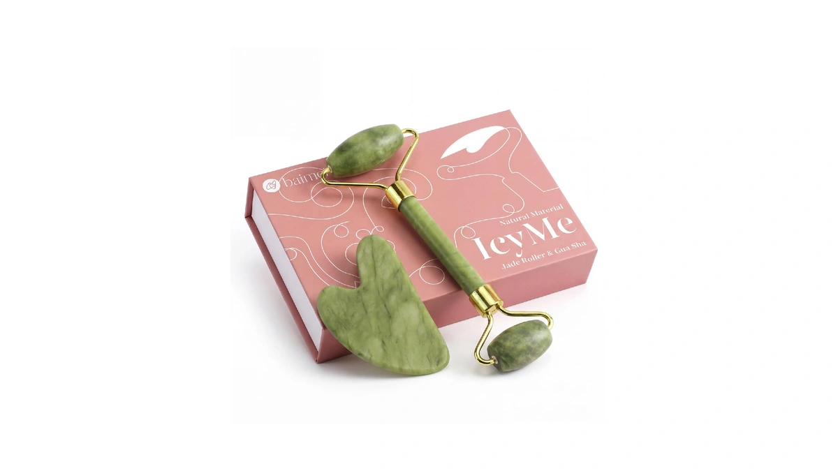 Baimei Icyme Jade Face Roller & Gua Sha, Facial Beauty