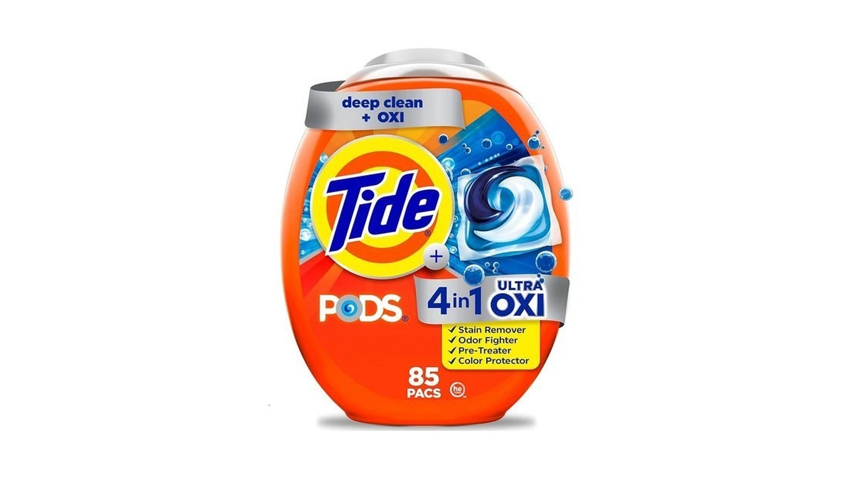 Tide 4-in-1 Ultra Oxi Pods Laundry Detergent Pacs, 85 Count,
