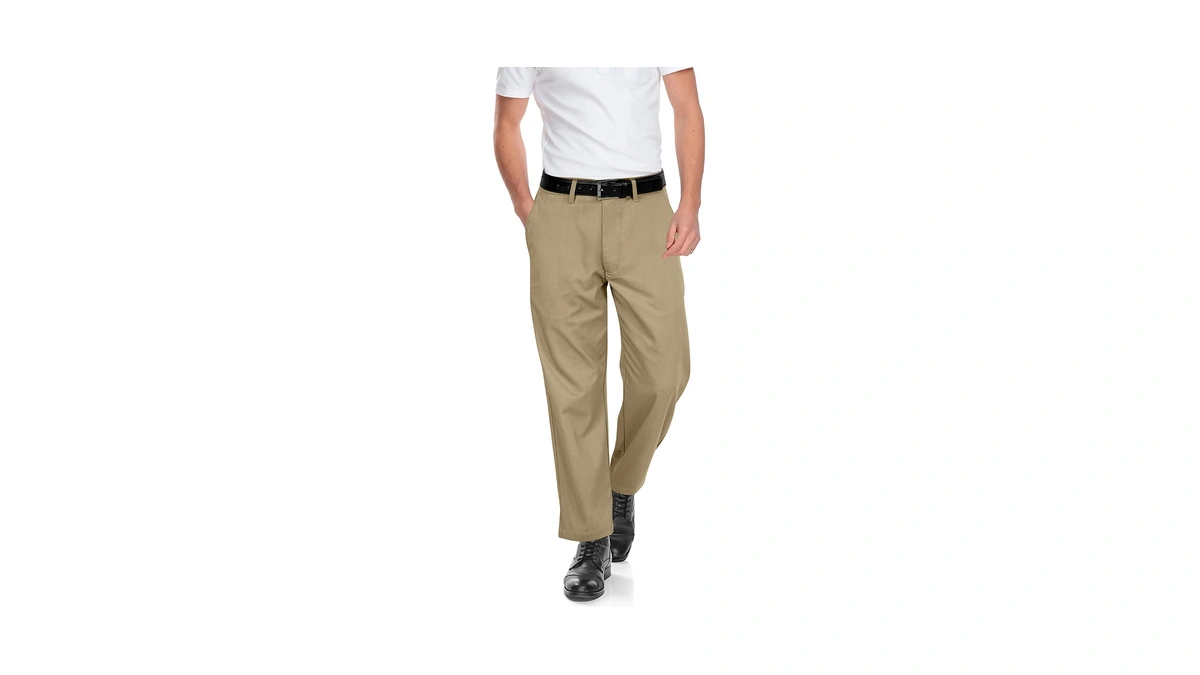 Royale Linens Men's Classic Fit Wrinkle-resistant Flat-front Chino Pant (regular