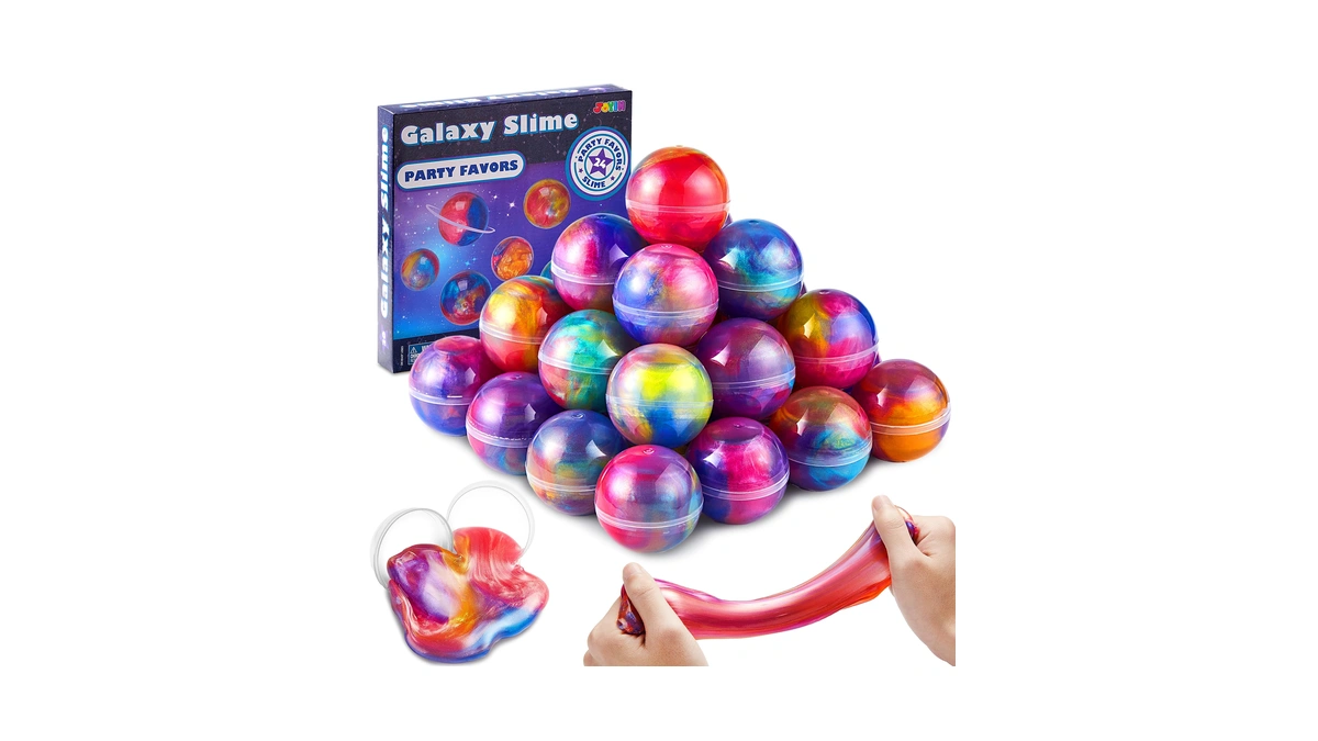 Joyin Slime Party Favors, 24 Pack Galaxy Slime Ball -