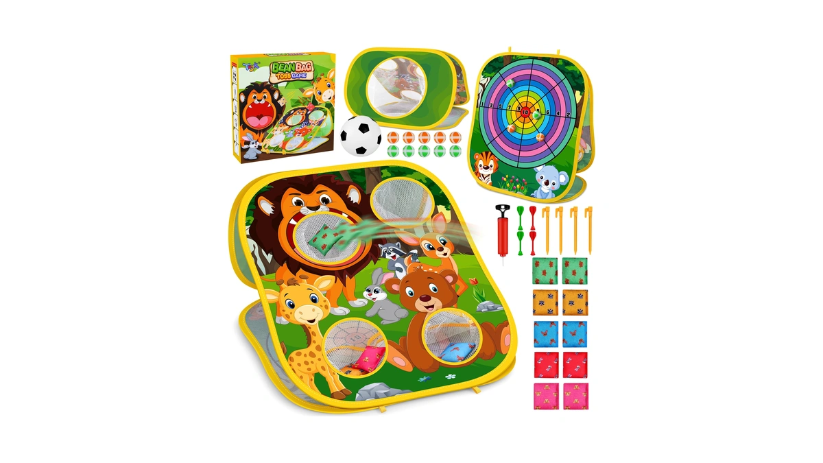 Animal Bean Bag Toss Game Toy Outdoor Toss Game, Family