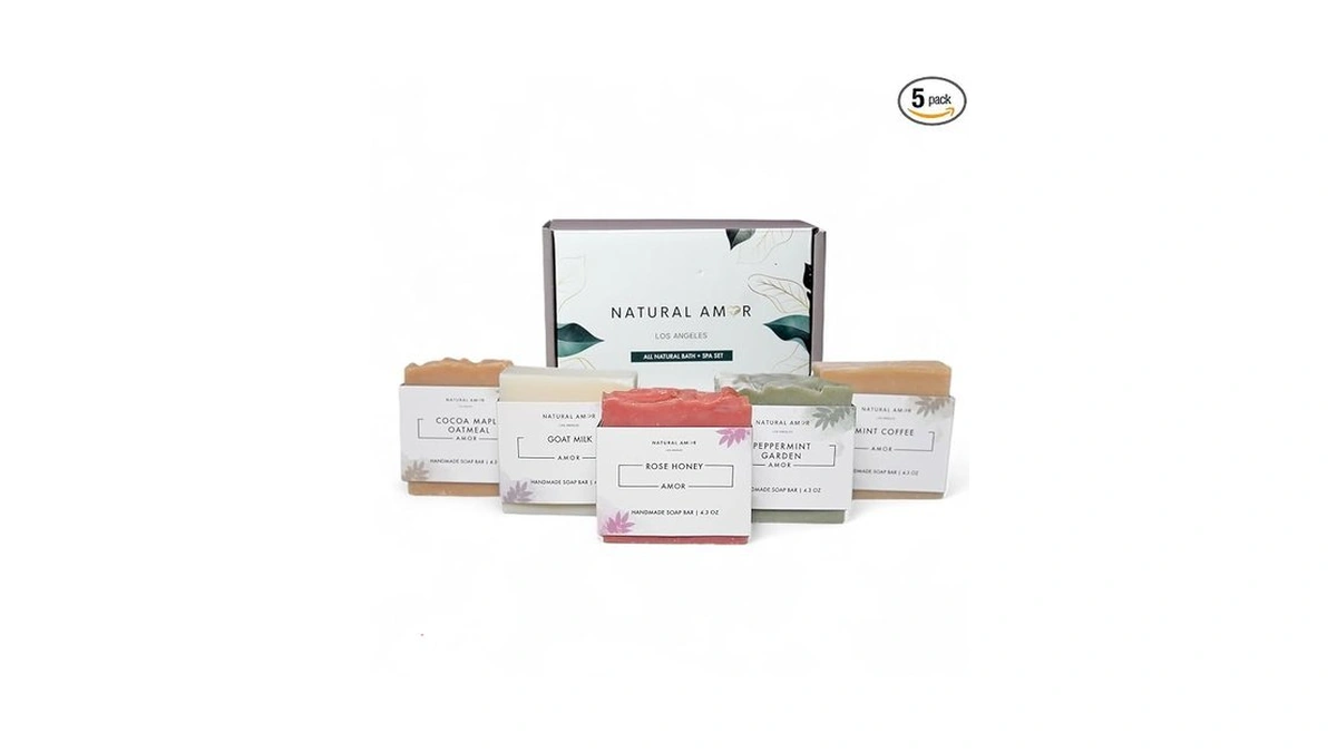 Natural Amor All Natural Bar Soap Set (5 Pack), Shea
