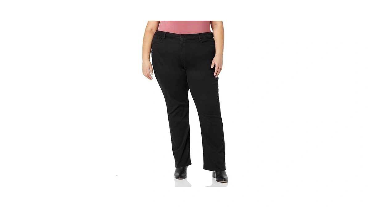 Nydj Women's Size Marilyn Straight Plus, Black 2299, 26w