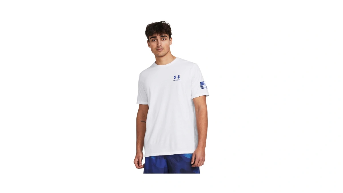 Under Armour Men's Freedom Graphic Short Sleeve T-shirt, (100) White