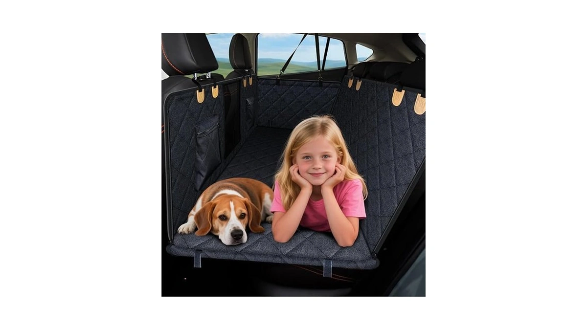 Pawproved Dog Car Seat Cover For Back Seat, Waterproof Dog