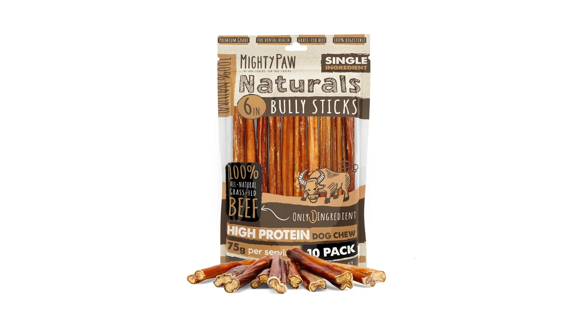 Mighty Paw Naturals Bully Sticks For Small & Medium Dogs