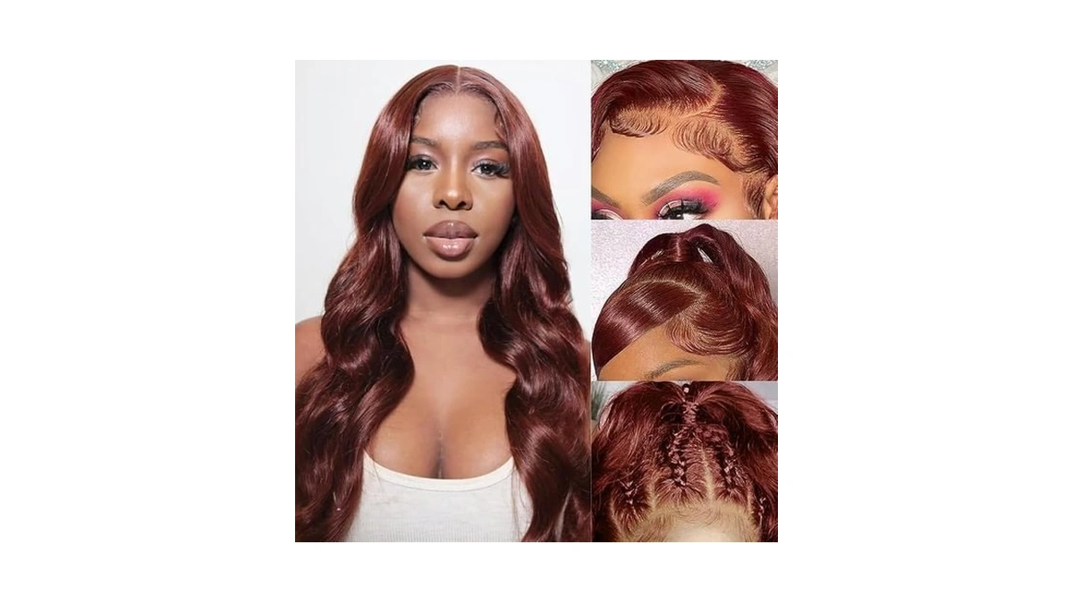 Durian Hair Reddish Brown Lace Front Wigs Human Hair Pre
