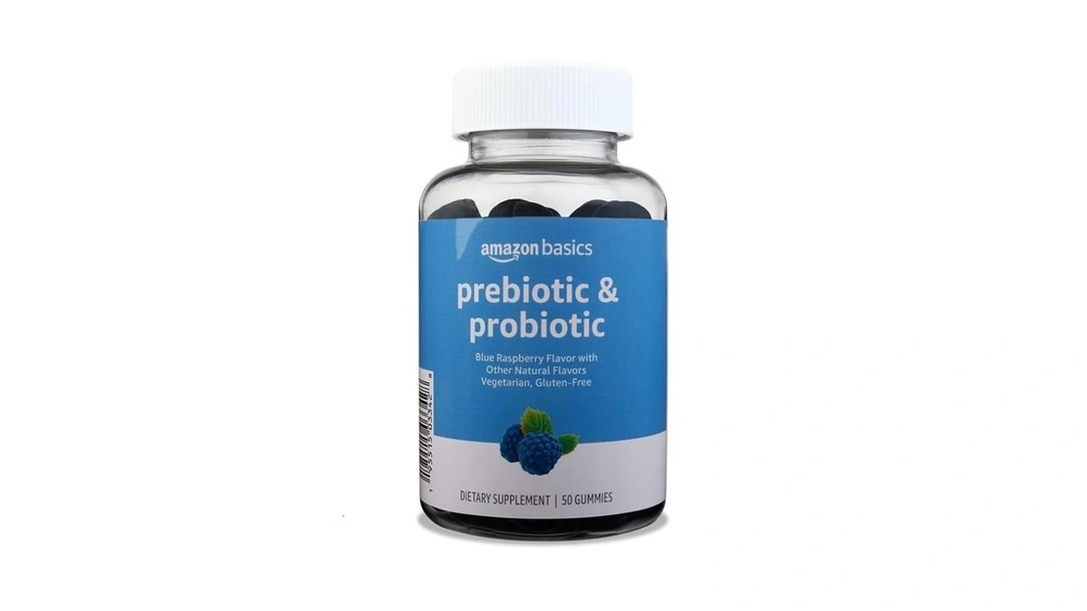 Amazon Brand - Solimo Prebiotic & Probiotic Gummies, 2 Billion