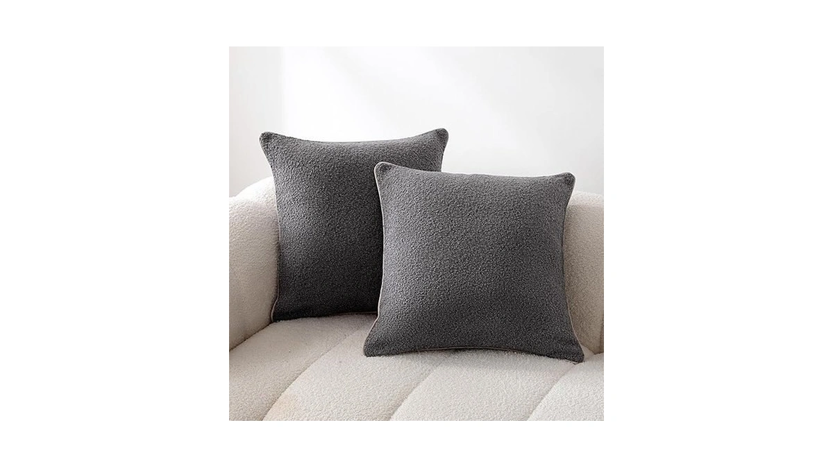 Amazon Basics Boucle Throw Pillow Covers For Couch, Living Room,