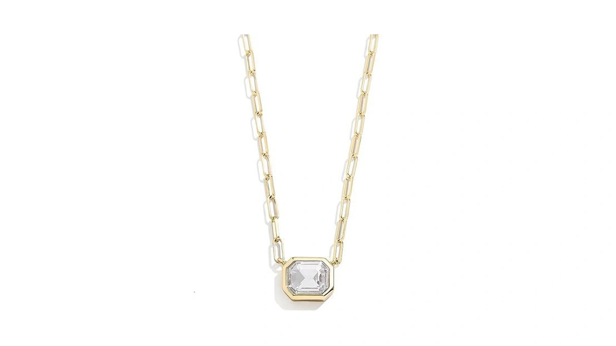 Baublebar Blythe Birthstone Pendant Necklace – Polished Gold Cable Chain