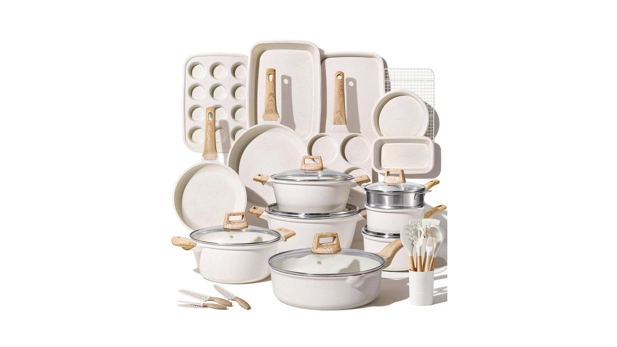 Carote 44pcs Pots And Pan Set Nonstick, Cookware Sets, Cooking