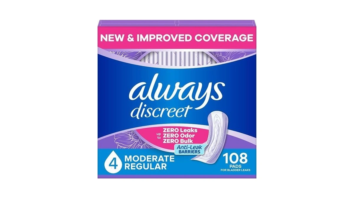 Always Discreet Adult Incontinence Pads For Women, Drier, 4 Drop