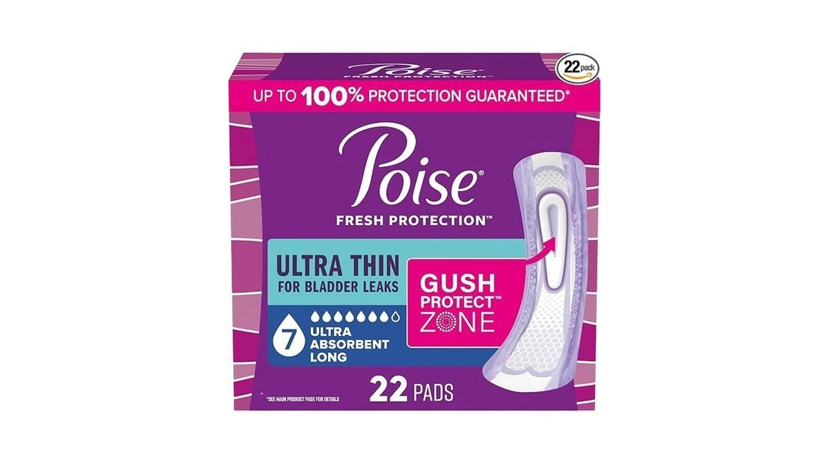 Poise Ultra Thin Incontinence & Postpartum Pads For Bladder Leaks,