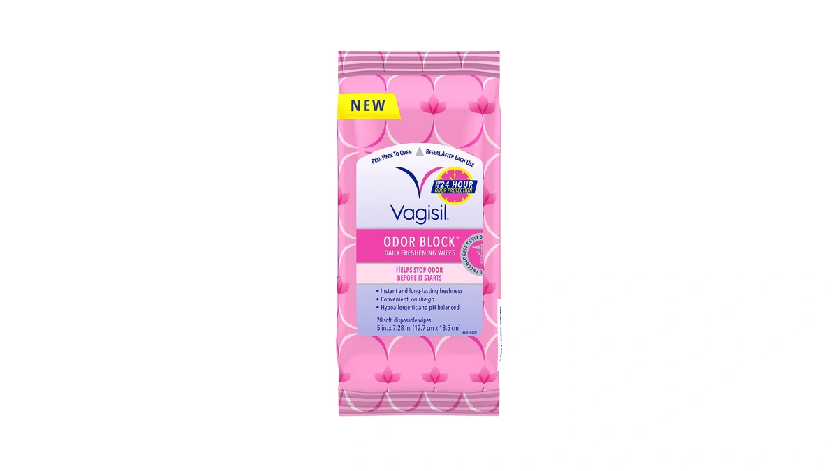 Vagisil Odor Block Daily Freshening Wipes For Feminine Hygiene In