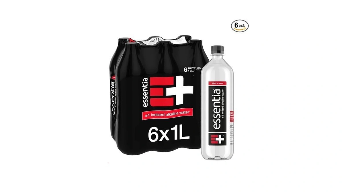 Essentia Bottled Water, 1 Liter, Pack Of 6 Bottles; 99.9%