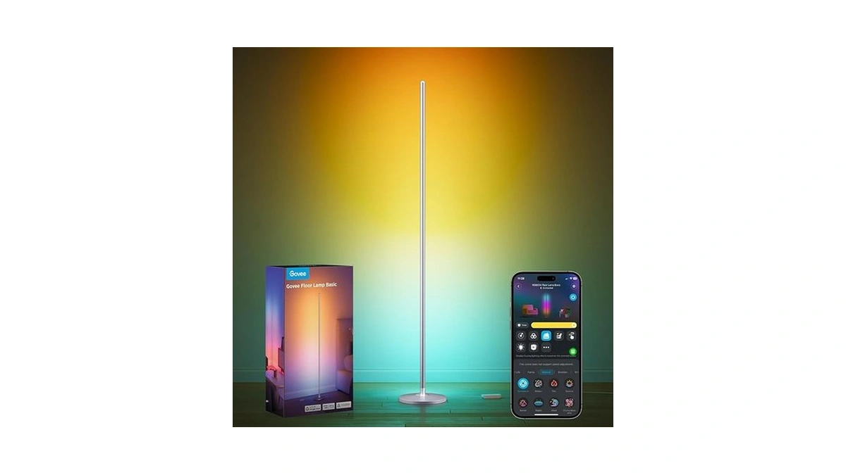 Govee Rgbic Floor Lamp, Led Corner Lamp Works With Alexa,