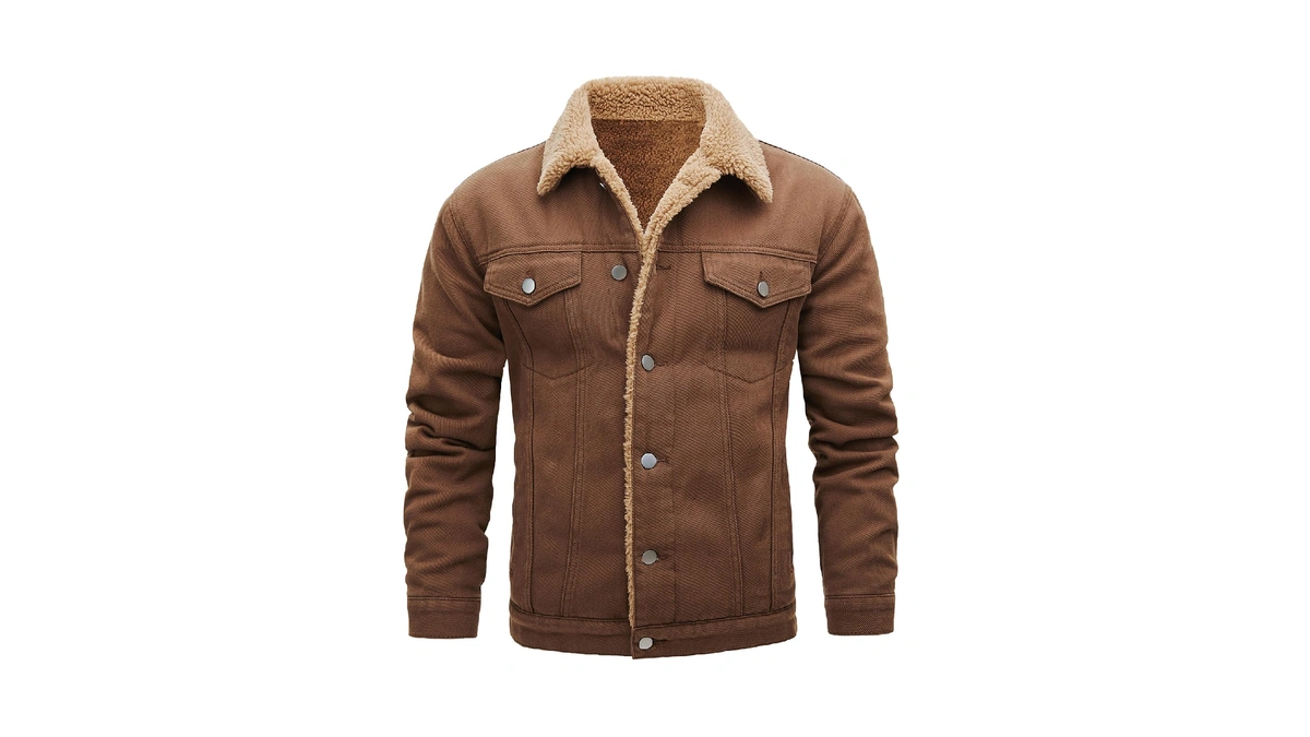 Esdvq Men's Denim Jacket Vintage-inspired Jean Jacket With Multiple Pockets