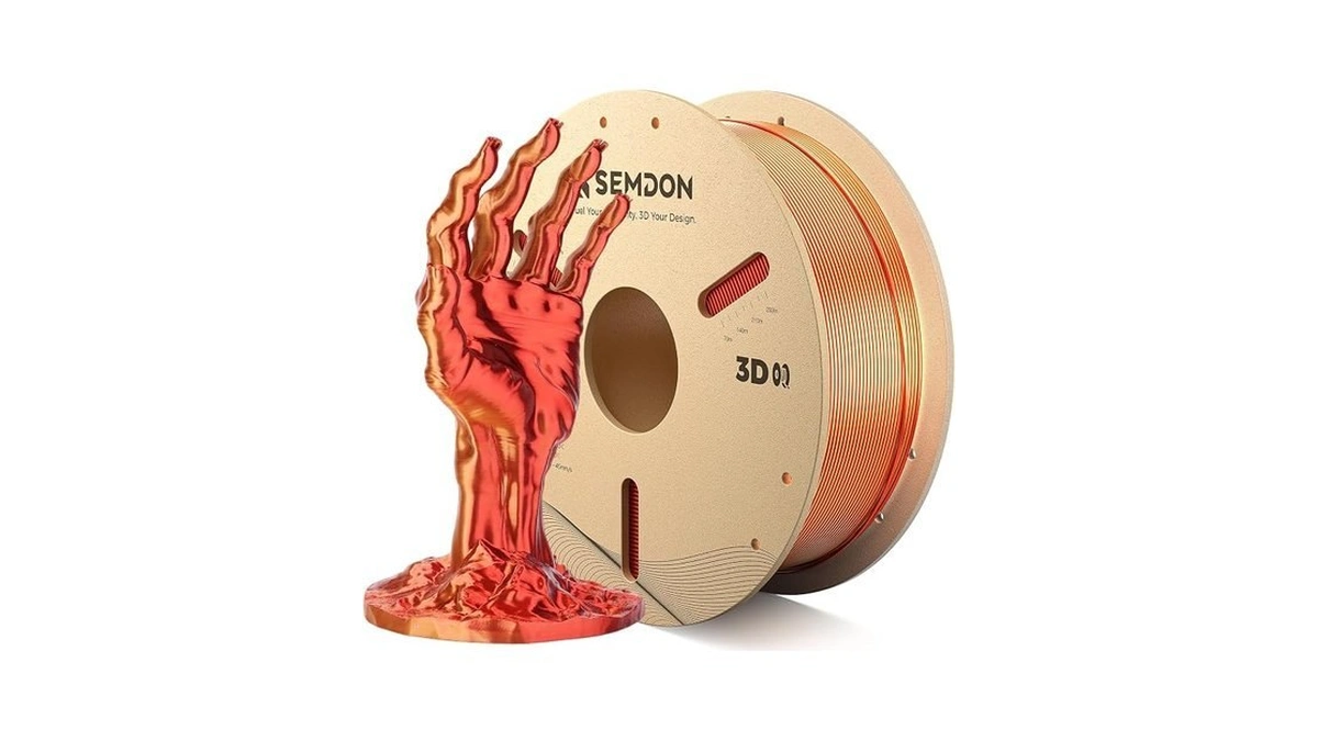 1.75mm Pla Filament, Dual-color Silk Pla Filament Gold Red, 3d