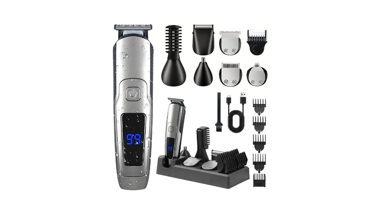 Beard Trimmer For Men, 20 Length Settings, Waterproof Electric Razor