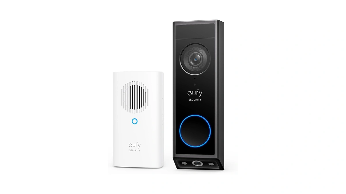 Eufy Security Video Doorbell E340 Kit, No Subscription, Dual Cameras,