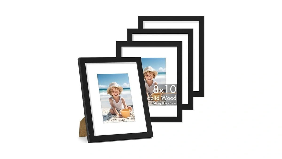 Vittanly Solid Wood 8x10 Picture Frame Set Of 4, Picture