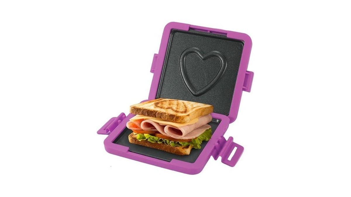 Hemase Microwave Toastie Sandwich Maker, Nonstick Plate Panini Maker, Versatile