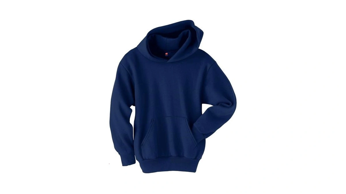 Hanes Big Boys' Eco Smart Fleece Pullover Hood, Navy, Medium